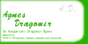 agnes dragomir business card